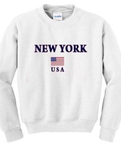 new york USA flag sweatshirt AY21N