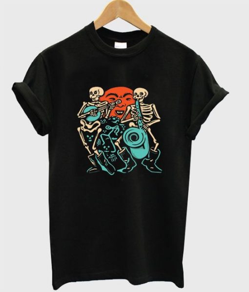 skeleton band t-shirt FD30N