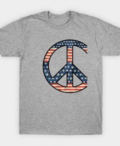 American Flag Peace Classic T-Shirt TT13D