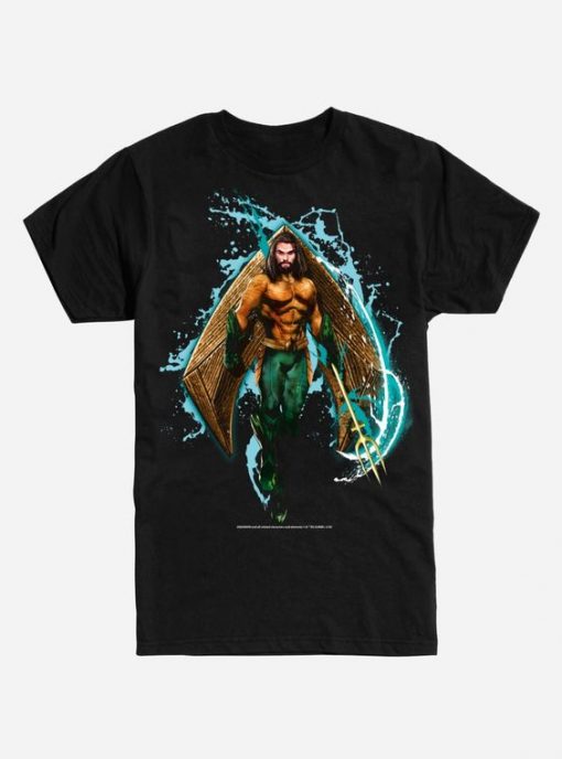 Aquaman Logo Splash T-Shirt FD7D