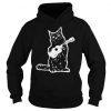 Black Cat Guitarist Hoodie FD7D