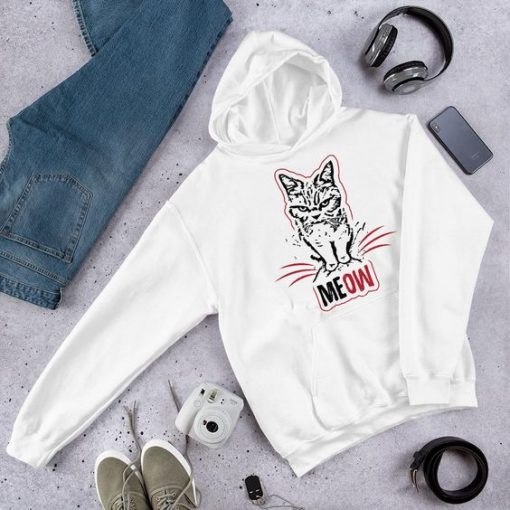 Cat says MEOW Hoodie FD7D