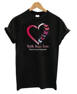 Faith Hope Love Butterffly T Shirt SR14D