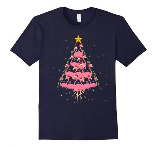 Flamingo Christmas T Shirt SR6D