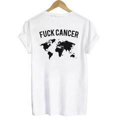 Fuck Cancer World Map T-shirt FD4D