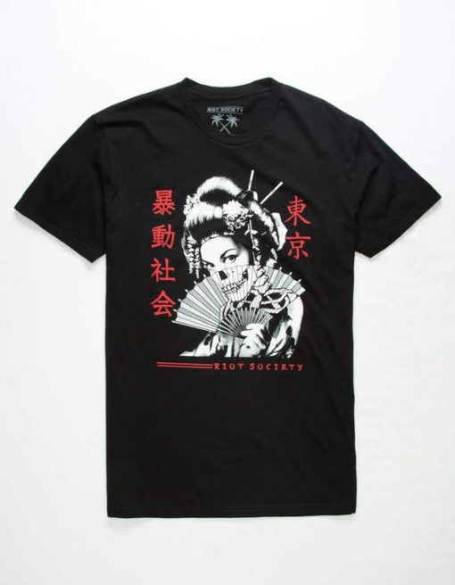 Geisha Fan T Shirt SR3D