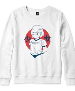 Girl White Sweatshirt FD4D