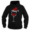 Glass of wine christmas Hoodie FD7D