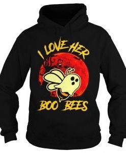 I Love Her Boo Bees Hoodie FD7D