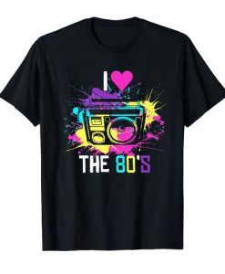 I Love the 80s Boombox T-shirt FD4D