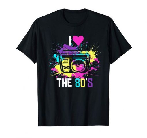 I Love the 80s Boombox T-shirt FD4D