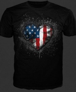 I heart stars and stripes t shirt FD7D