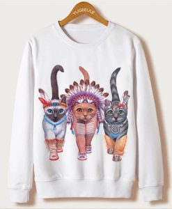 Indians Cats Sweatshirt Fd4D