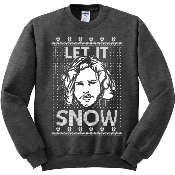 Let It Snow White Sweatshirt FD13D