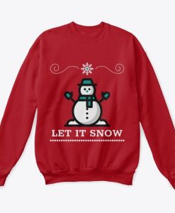 Let it Snow Red Sweatshirt FD13D