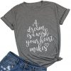 Letter Print Graphic Tee T-Shirts RS21D
