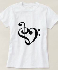 Music Heart Black T-Shirt ND24D
