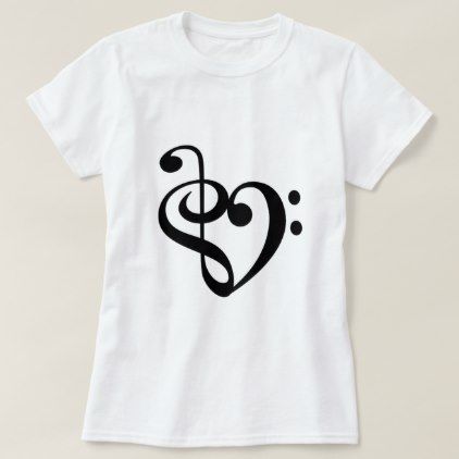 Music Heart Black T-Shirt ND24D