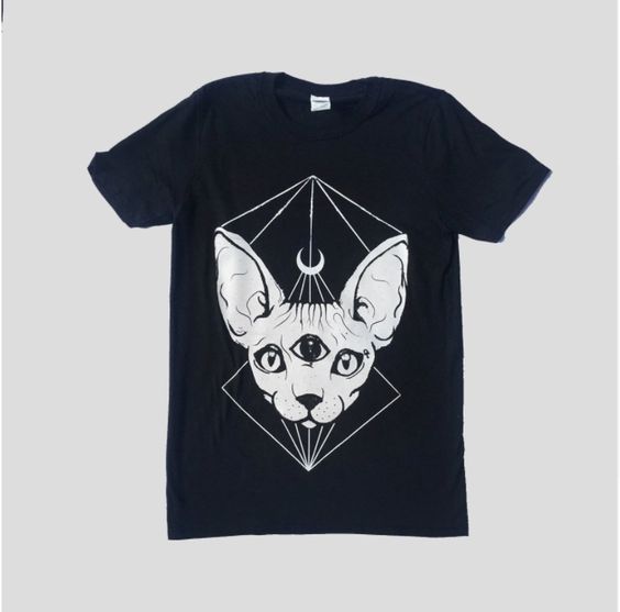 Punk Gothic Cat T-Shirt ND24D