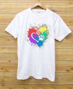Rainbow Heart tshirt FD7D