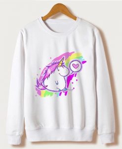Rainbow Unicorn Sweatshirt Fd4D
