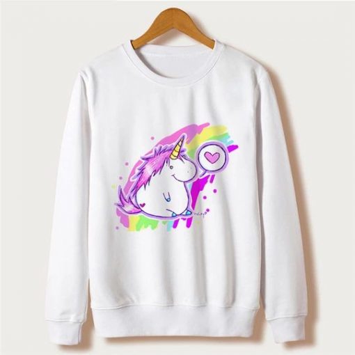 Rainbow Unicorn Sweatshirt Fd4D