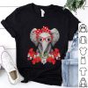 Red bow Elephant flowers shirt FD4D