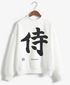 Samurai Black Japanese Sweatshirts Fd4D