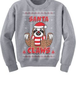 Santa Claws Sloth Sweatshirt FD4D