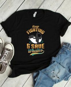 Save Whales Vegan TShirt EL2D