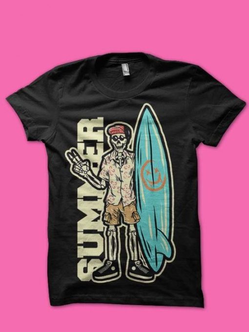 Skull on vacation tshirt FD7D