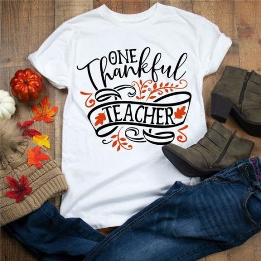 Thankful Teacher T Shirt SR6D