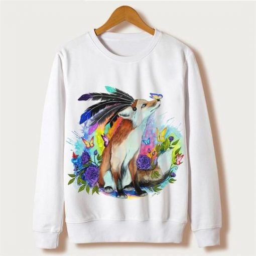 The Fox With Butterfly Sweatshirt FD4D