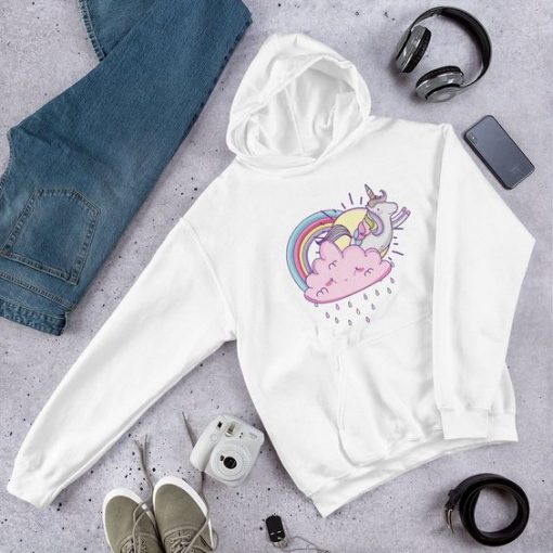 Unicorn Sun and Rainbow Hoodie FD7D