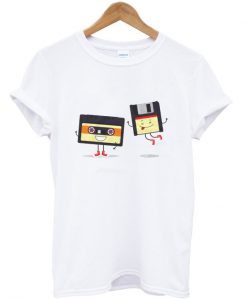 floppy and cassette tape t-shirt EL2D
