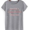 happily disgruntled crab t-shirt EL2D