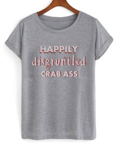 happily disgruntled crab t-shirt EL2D