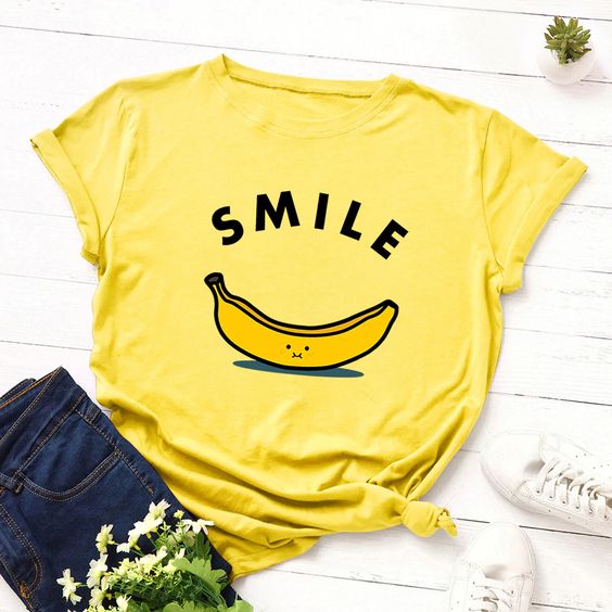 Smile Fruit Banana T Shirt SR2J0