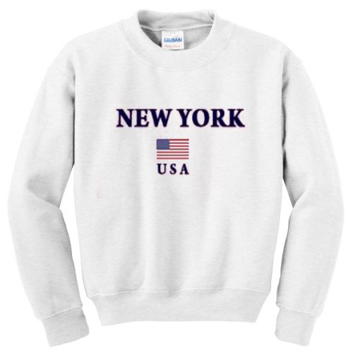 new york USA flag sweatshirt FD31J0