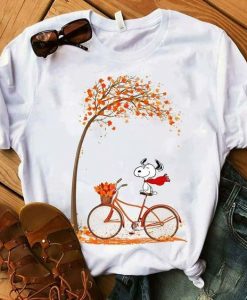 Snoopy Riding A Bike Autumn T Shirt AF16A0