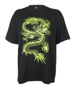 Neon Dragon Print T-Shirt AL18AG0