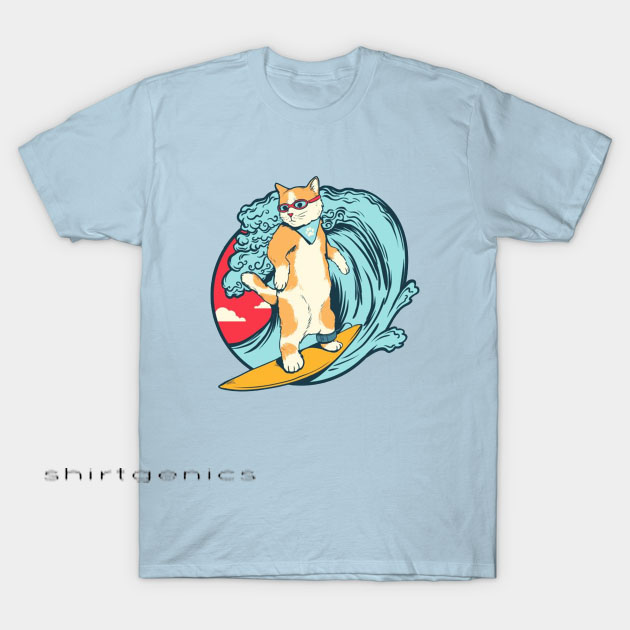 Cat Surfing Vintage EA T-Shirt EL28N0
