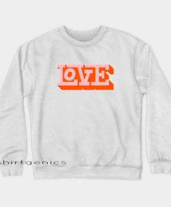 LOVE typography Vintage Sweatshirt EL28N0