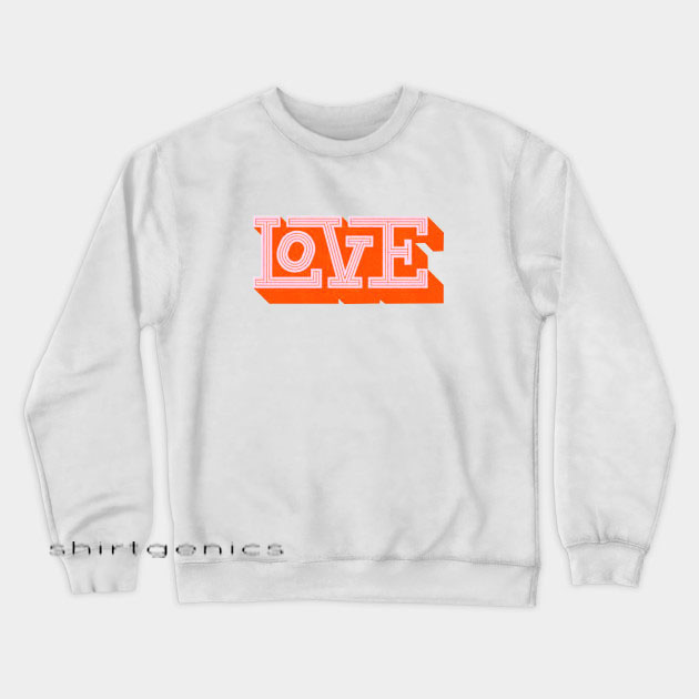 LOVE typography Vintage Sweatshirt EL28N0