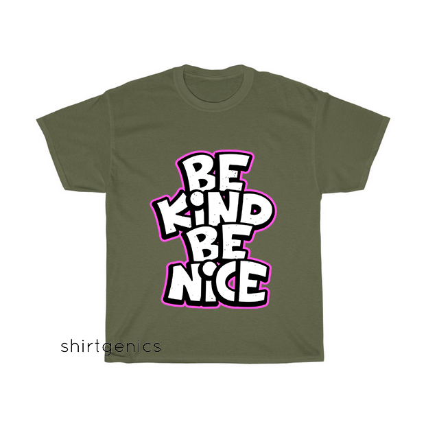 be kind be nice slogan typography T-Shirt EL5D0