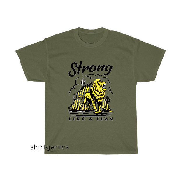 lion illustration T-Shirt EL11D0