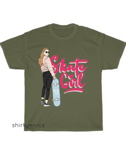 skate girl illustration T-Shirt EL11D0