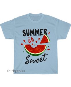 summer slogan with bitten watermelon illustration T-Shirt EL11D0