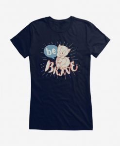 Tunes Porky Pig Be Brave Girls T-Shirt DE15F1