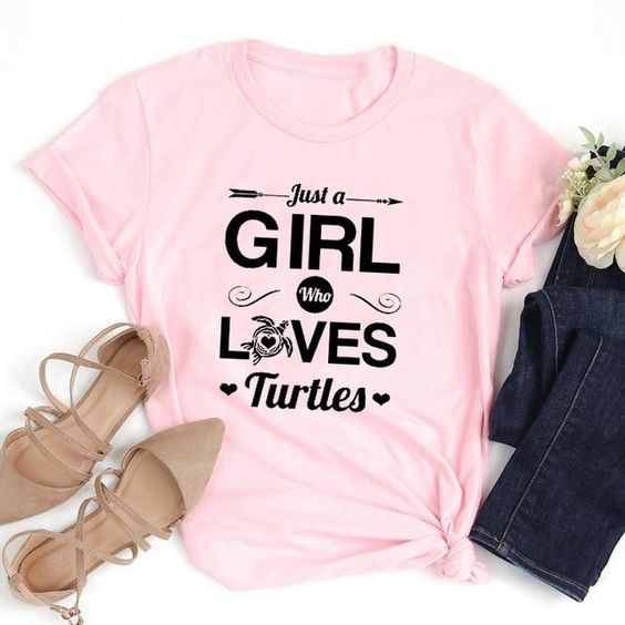 Girl Loves Turtle T-Shirt SR6MA1